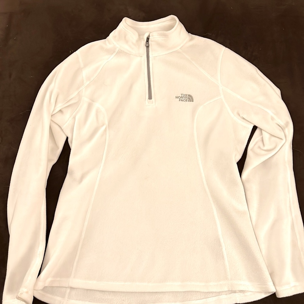 The North Face - 1/4 zip fleece  - white - S